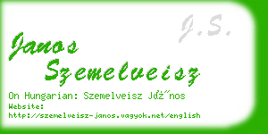 janos szemelveisz business card